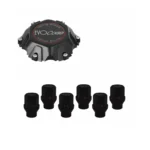 EVOCorse - Y61 - 1 Cap Dakar 6x139,7 (no clip) + 1 EVO Corse black badge and brushed logo, 6 black closed lug nuts with shank M12x1.25