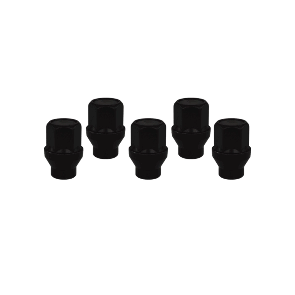 EVOCorse -  LC200 & LC70 - Fixing kit: 5 black closed lug nuts with shank M14x1.50 (132)