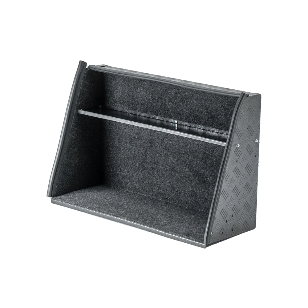 BT- ACCESSORIES -44cm Standard Aluminium Carpeted Cupboard - With Shelve Dark Grey