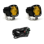 BAJA - S1 Black LED Auxiliary Light Pod Pair - Amber Wide Cornering LED