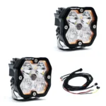BAJA - Squadron 2.0 Sport Black LED Auxiliary Light Pod Pair - Universal (Clear)