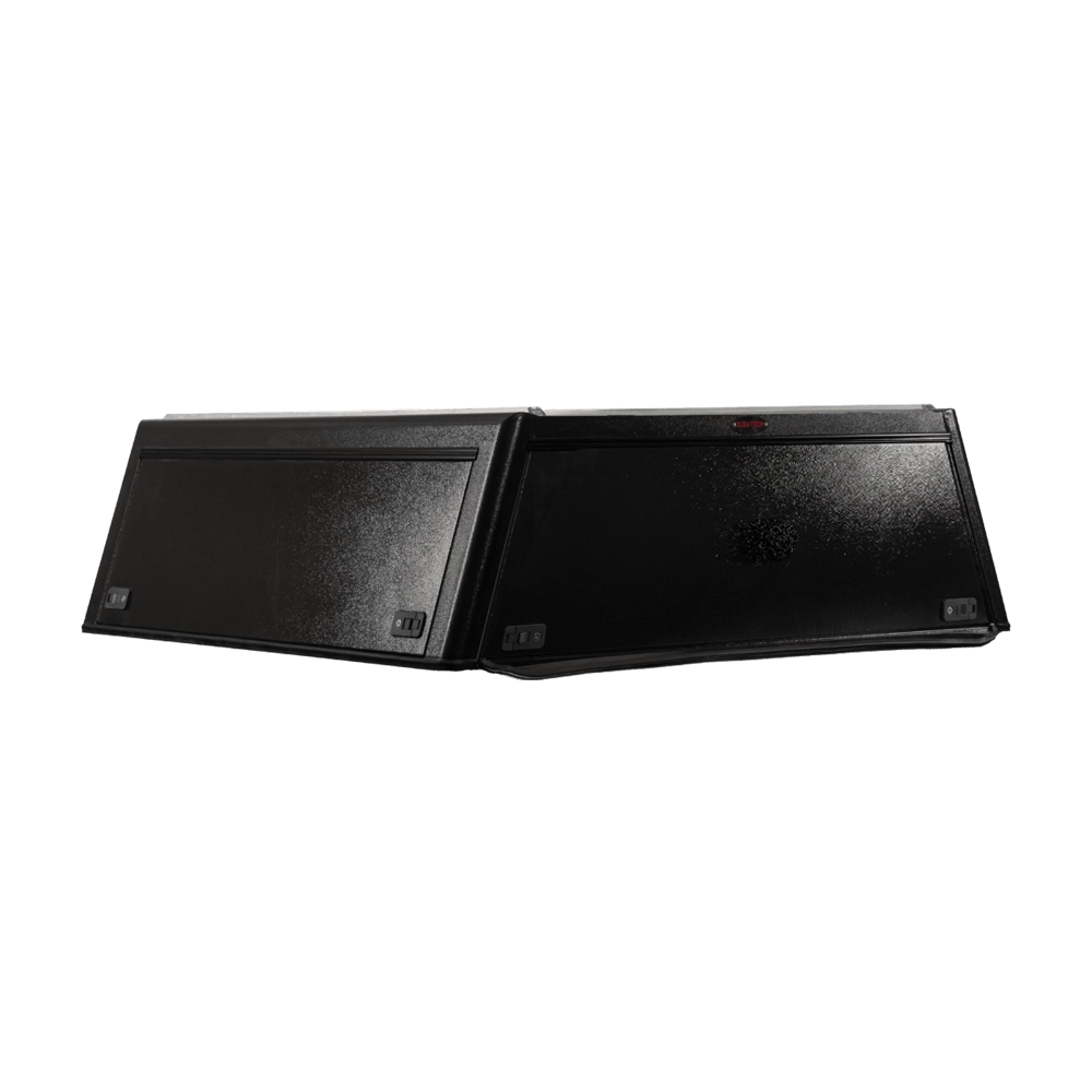 BT- Canopy - TOYOTA HILUX REVO DOUBLE CAB CANOPY - FRAME TEXTURE BLACK - DOOR ROOF  Smooth TEXTURE BLACK - SOLID FRONT AND REAR WINDOW