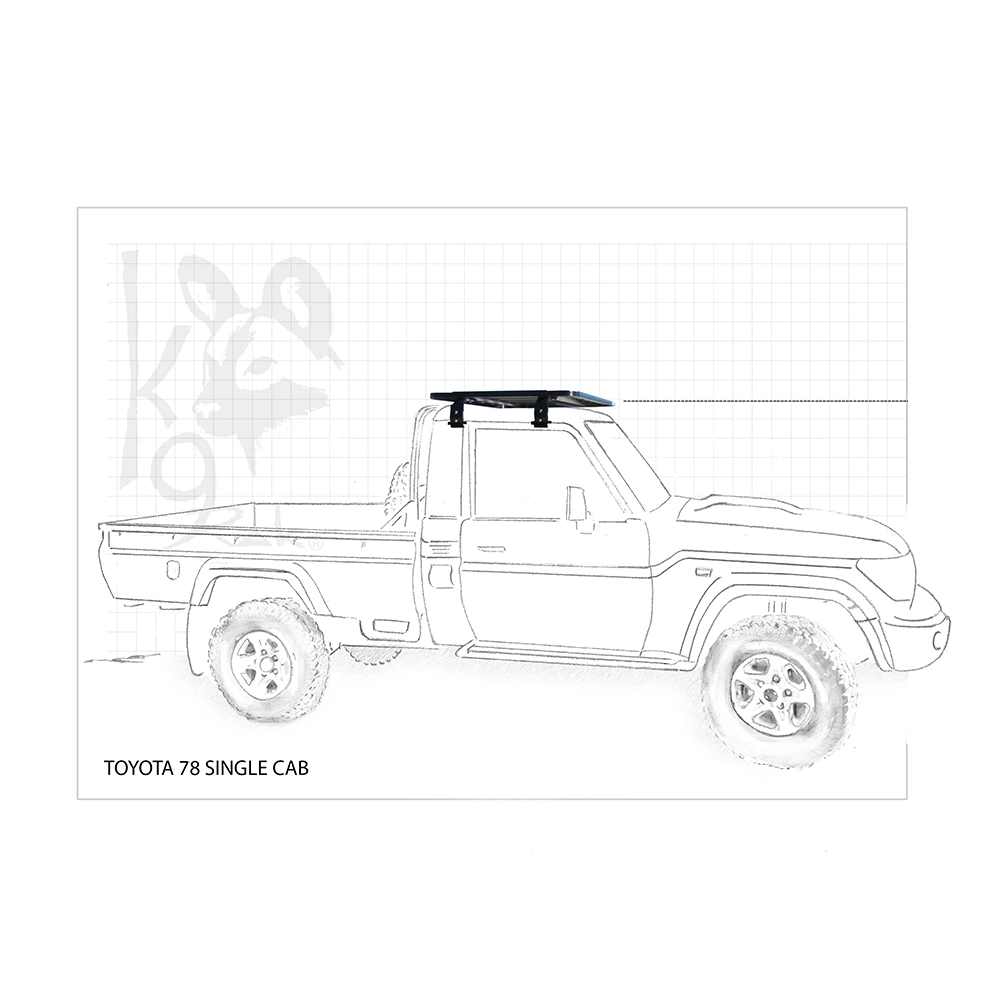 EA -  K9 ROOFRAK 78 PICK-UP SINGLE 1400W X 900L