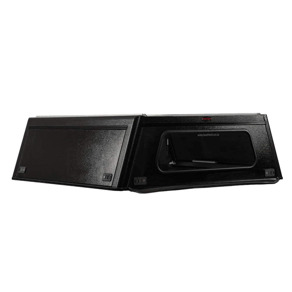 BT - Canopy  Toyota Landcruiser Single Cabin Textured Black Frame Smooth Textured Black Panels Glass Front & Rear