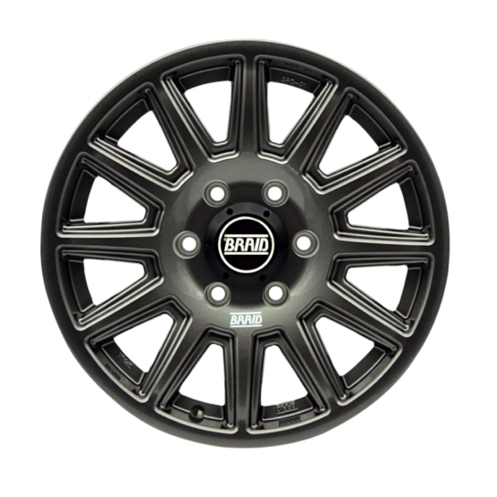 BRAID - BPC-01 7.5"X17" - TOYOTA LC300, BLACK SAT PC, 6X139.7X95.1, ET 25